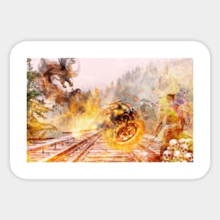 3D GHOST RIDER TRAIN Sticker